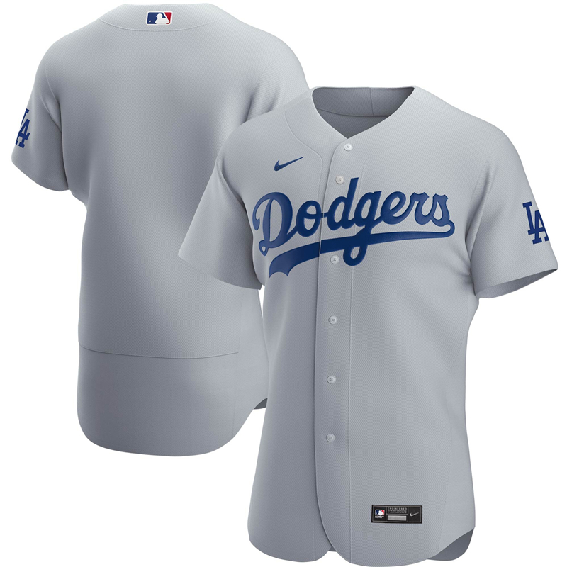 2020 MLB Men Los Angeles Dodgers Nike Gray Alternate 2020 Authentic Team Jersey 1->miami dolphins->NFL Jersey